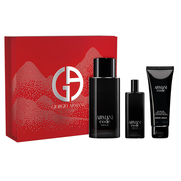 Armani Code by Giorgio Armani 125ml Parfum 3 Piece Gift Set