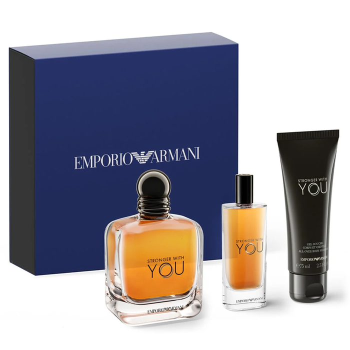 Stronger With You by Giorgio Armani 100ml EDT 3pc Gift Set
