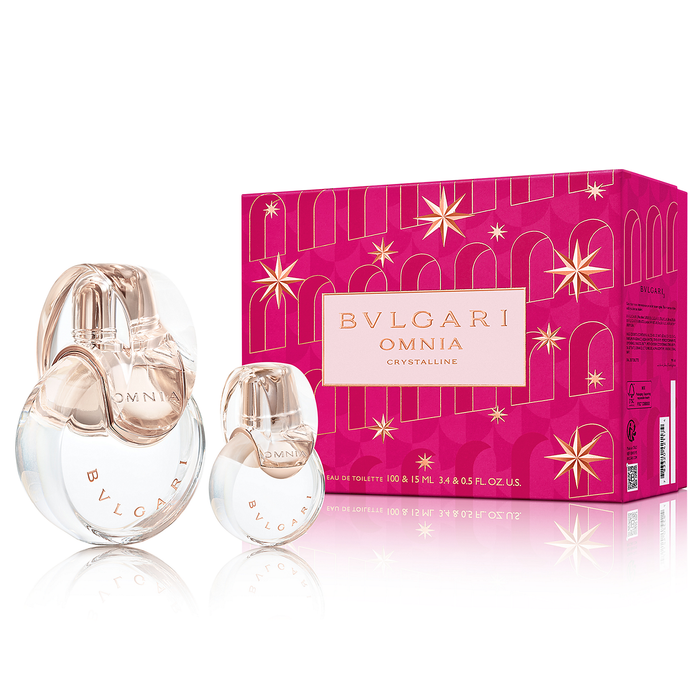 Omnia Crystalline by Bvlgari 100ml EDT 2 Piece Gift Set