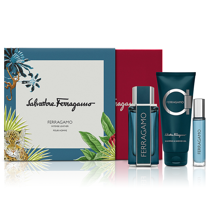 Intense Leather by Salvatore Ferragamo 100ml EDP 3pc Set