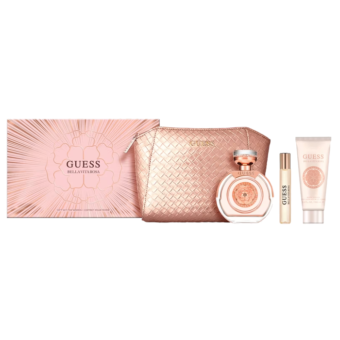 Bella Vita Rosa by Guess 100ml EDT 4 Piece Gift Set