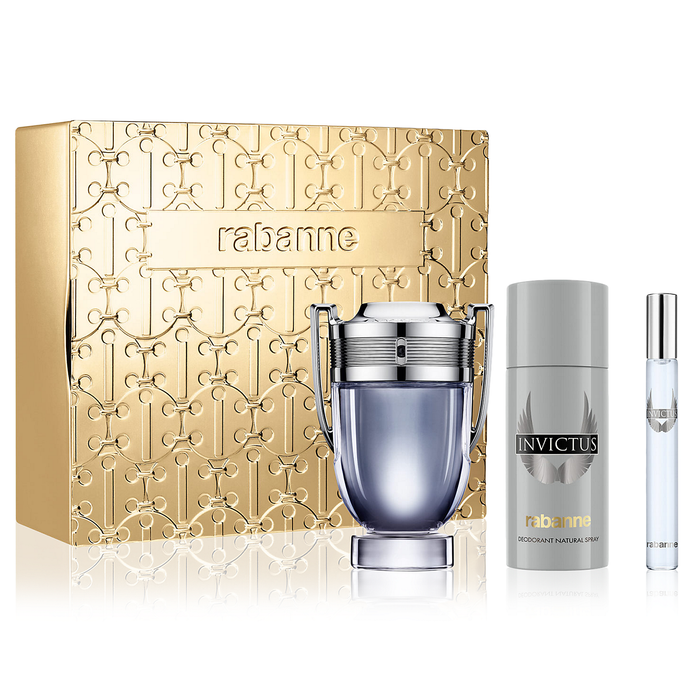 Invictus by Paco Rabanne 100ml EDT 3 Piece Gift Set