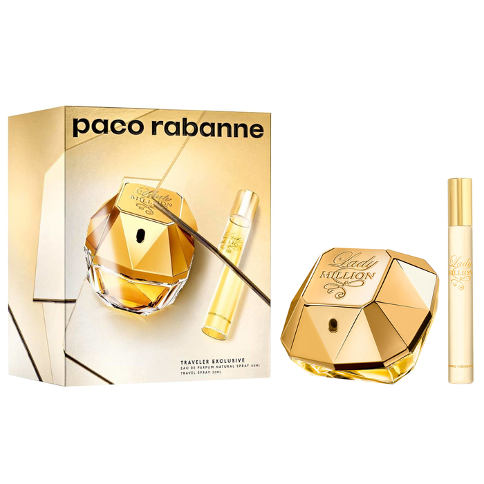 Lady Million by Paco Rabanne 80ml EDP 2 Piece Gift Set