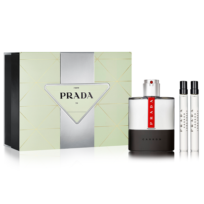 Luna Rossa Carbon by Prada 100ml EDT 3 Piece Gift Set