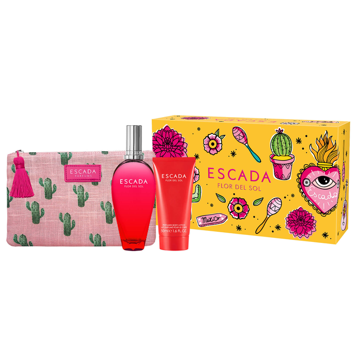 Flor Del Sol by Escada 100ml EDT 3 Piece Gift Set