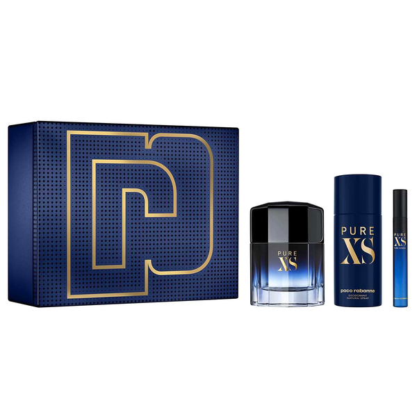 Pure XS by Paco Rabanne 100ml EDT 3 Piece Gift Set