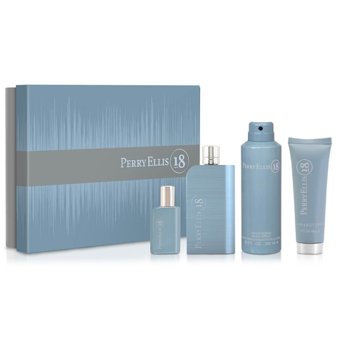 18 by Perry Ellis 100ml EDT 4 Piece Gift Set for Men