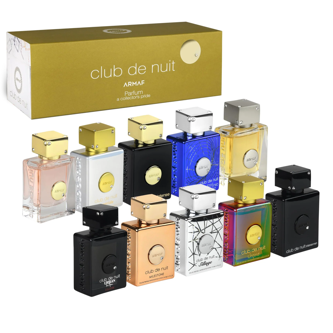 Club De Nuit Parfum Collection by Armaf 10 Piece Gift Set — Perfume NZ