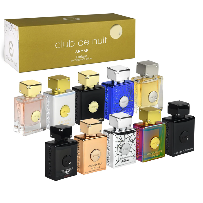 Club De Nuit Parfum Collection by Armaf 10 Piece Gift Set