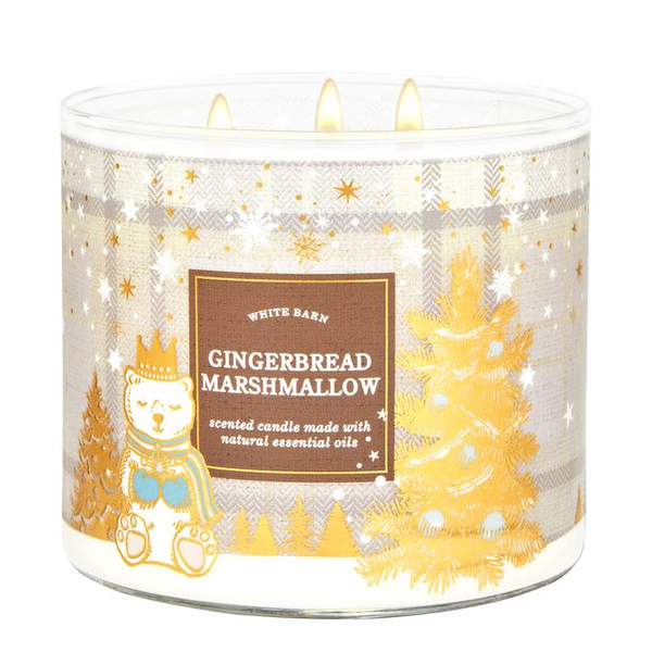 Gingerbread Marshmallow by Bath & Body Works 3Wick Scented Candle Perfume NZ