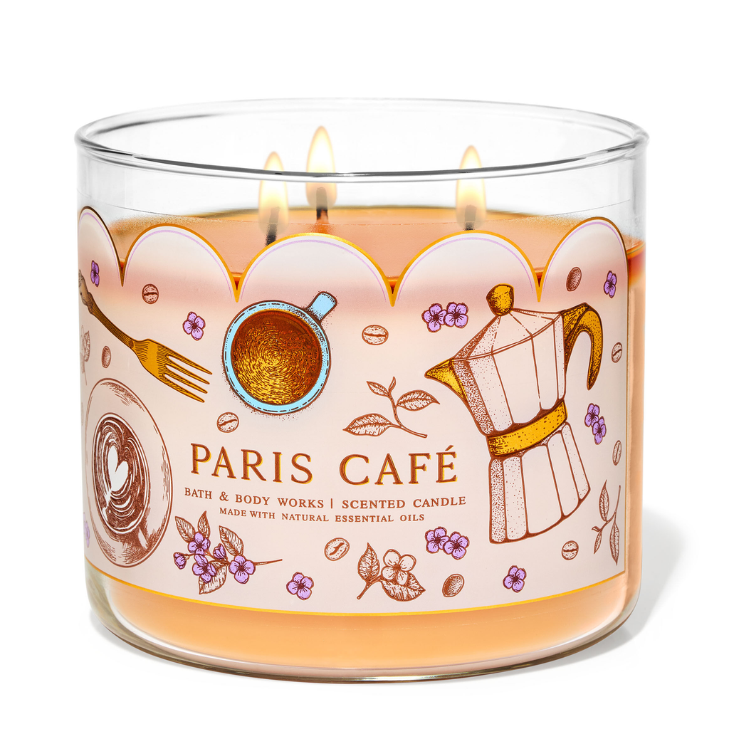 Paris Cafe by Bath & Body Works 3Wick Scented Candle Perfume NZ