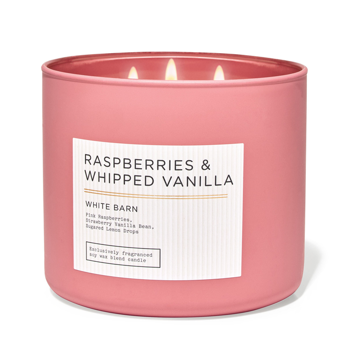 Raspberries & Whipped Vanilla by Bath & Body Works 3-Wick Scented Candle