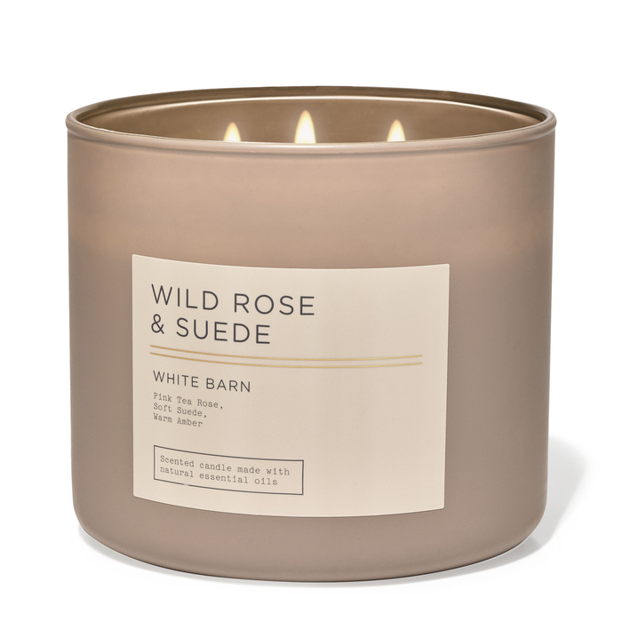 Wild Rose & Suede by Bath & Body Works 3-Wick Scented Candle