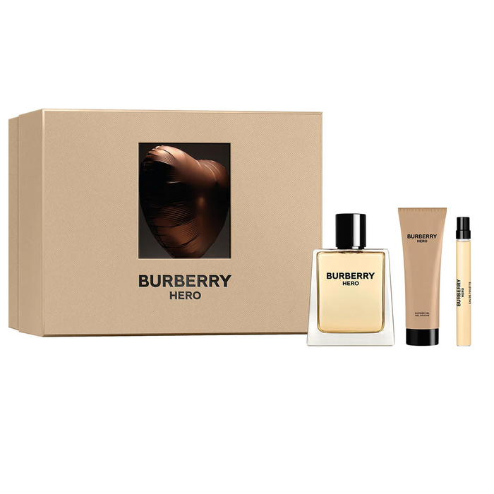 Burberry Hero by Burberry 100ml EDT 3 Piece Gift Set