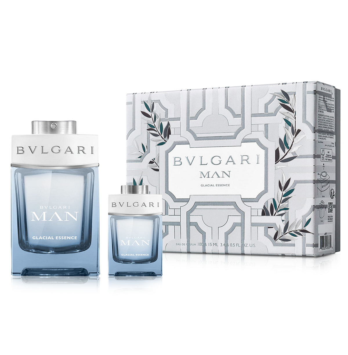 Bvlgari Man Glacial Essence by Bvlgari 100ml EDP 2pc Gift