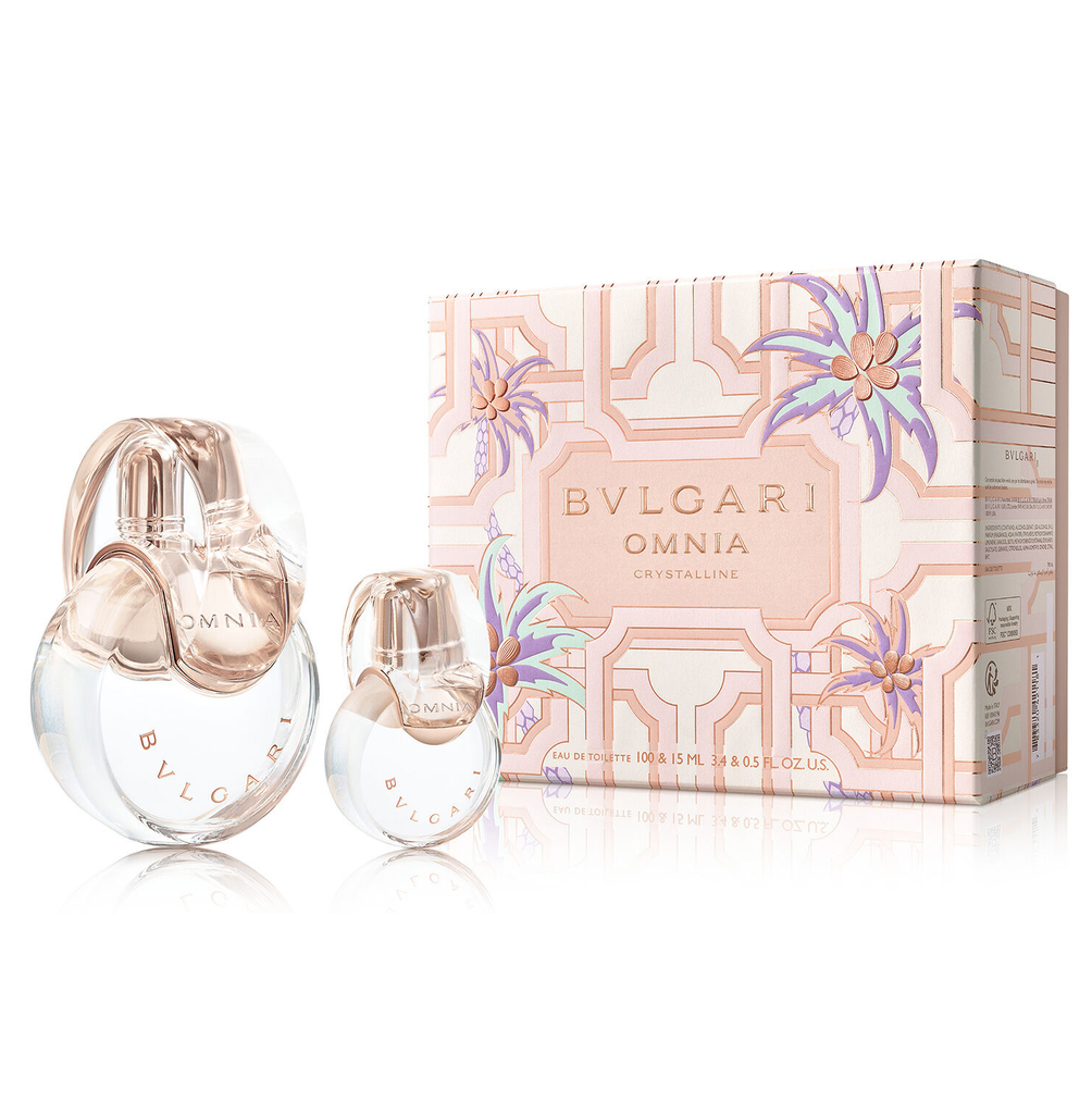 BVLGARI OMNIA CRYSTALLINE 2x5ml 香水セット Omnia Crystalline by Bvlgari 100ml EDT 2 Piece Gift Set — Perfume NZ