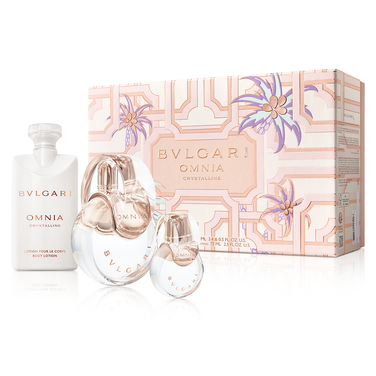 Omnia Crystalline by Bvlgari 100ml EDT Piece Gift Set — Perfume NZ