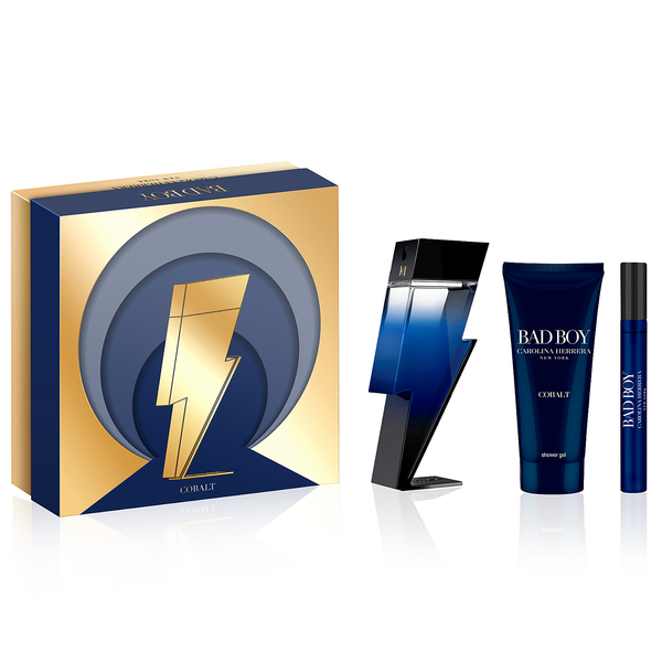 Bad Boy Cobalt by Carolina Herrera 100ml EDP 3 Piece Gift Set Perfume NZ
