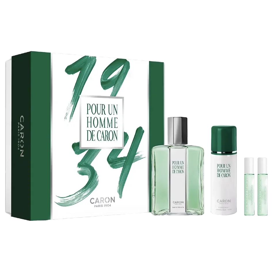 Caron Caron Pour Un Homme by Caron 125ml EDT 4 Piece Gift Set | Perfume NZ