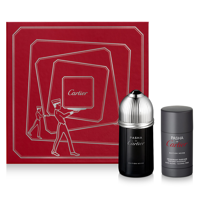 Pasha Edition Noire by Cartier 100ml EDT 2 Piece Gift Set