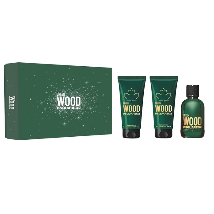 Green Wood by Dsquared2 100ml EDT 3 Piece Gift Set