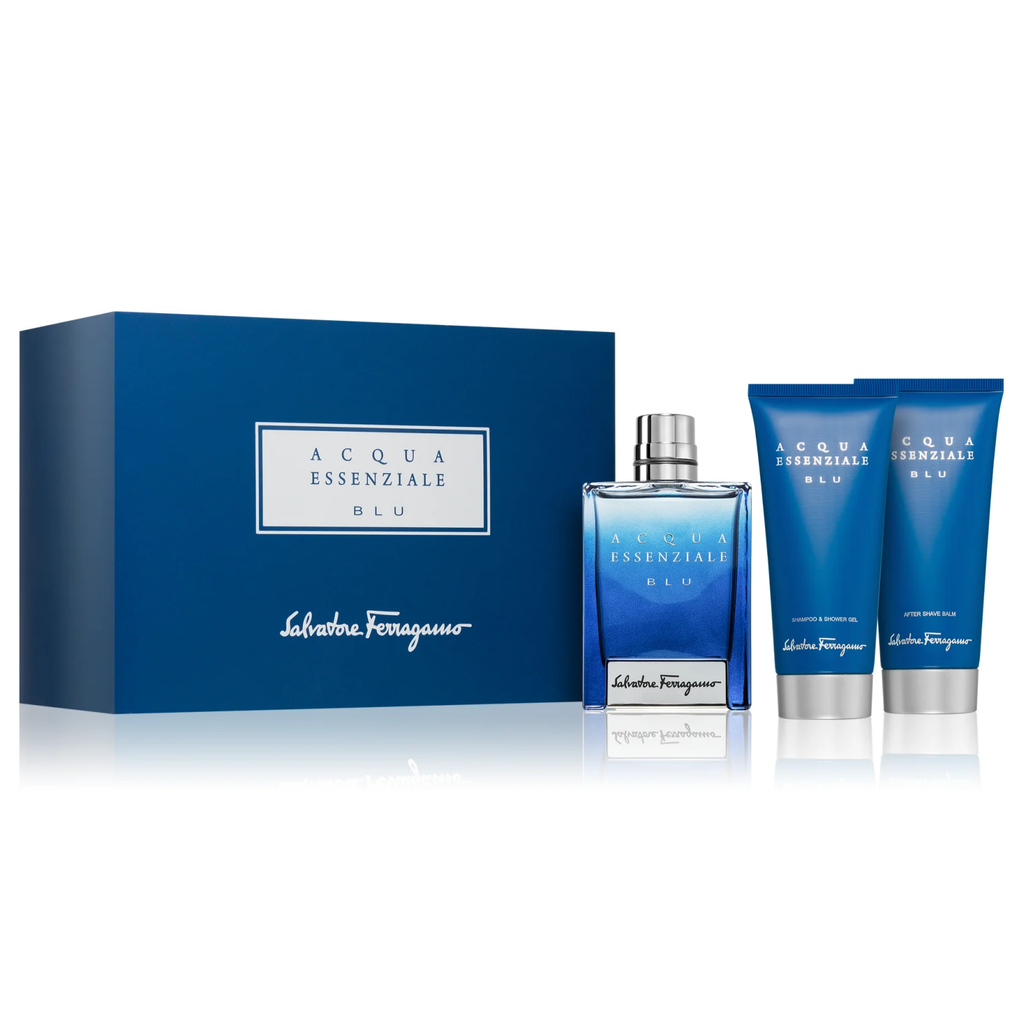 Acqua Essenziale Blu by Salvatore Ferragamo 100ml EDT 3pc Set Perfume NZ