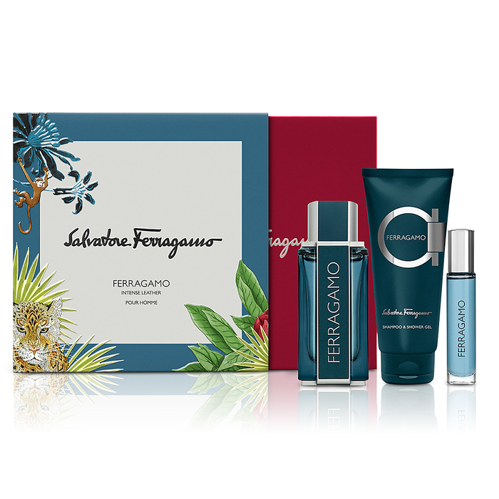 Intense Leather by Salvatore Ferragamo 100ml EDP 3pc Set