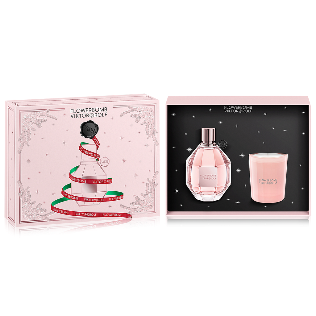値下げ！FLOWERBOMB VIKTOR &ROLF キャンドル付き❣️ Flowerbomb by Viktor & Rolf 100ml EDP 2 Piece Gift Set