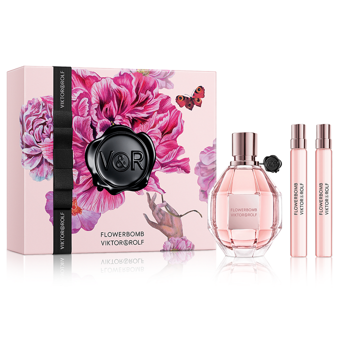 Flowerbomb by Viktor & Rolf 100ml EDP 3 Piece Gift Set — Perfume NZ