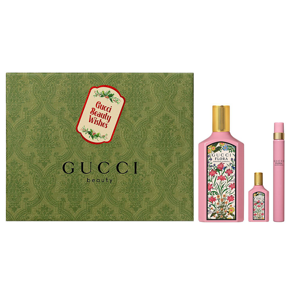 Gucci Flora Gorgeous Gardenia 100ml EDP 3 Piece Gift Set