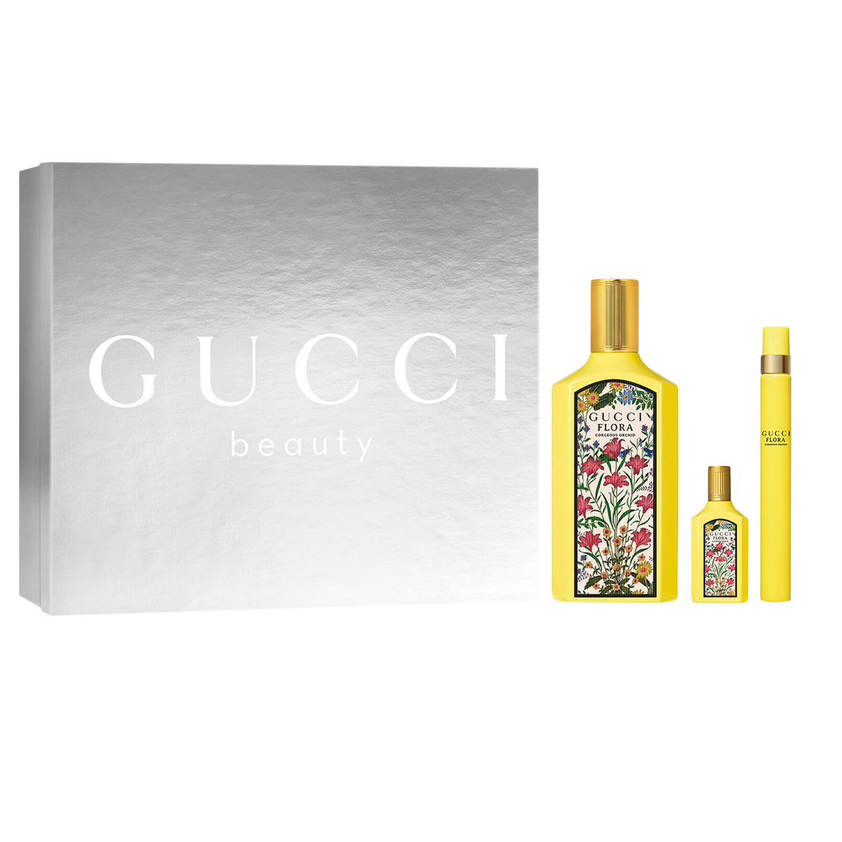 Gucci Flora Gorgeous Orchid by Gucci 100ml EDP 3 Piece Gift Set