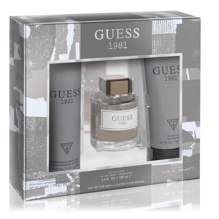 Guess 1981 by Guess 100ml EDT 3 Piece Gift Set for Men