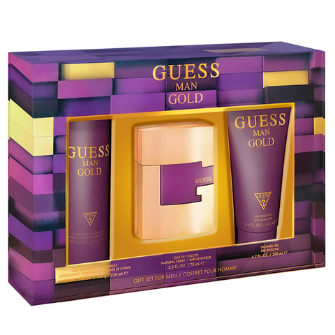 Guess Man Gold by Guess 75ml EDT 3 Piece Gift Set
