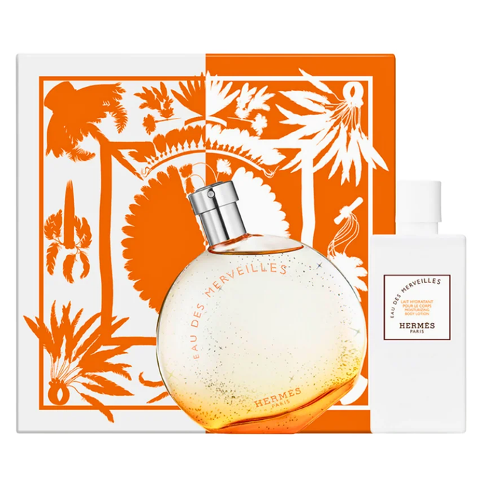 Eau Des Merveilles by Hermes 100ml EDT 2 Piece Gift Set