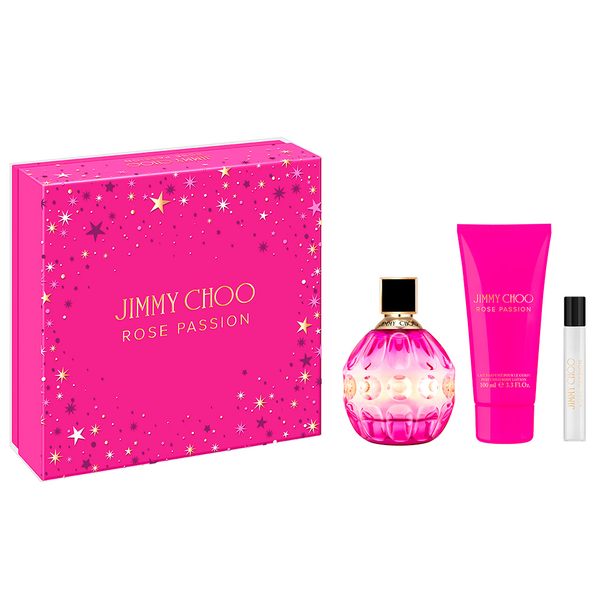Rose Passion by Jimmy Choo 100ml EDP 3 Piece Gift Set