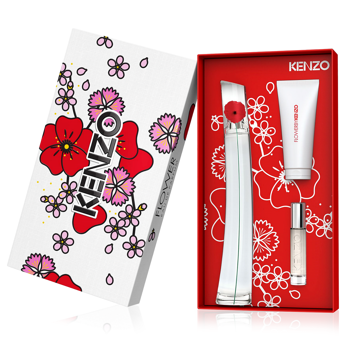 Kenzo Flower by Kenzo 100ml EDP 3 Piece Gift Set — Perfume NZ