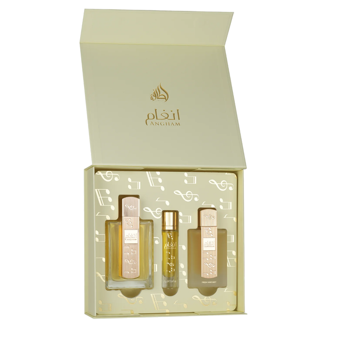 Angham by Lattafa 100ml EDP 3 Piece Gift Set
