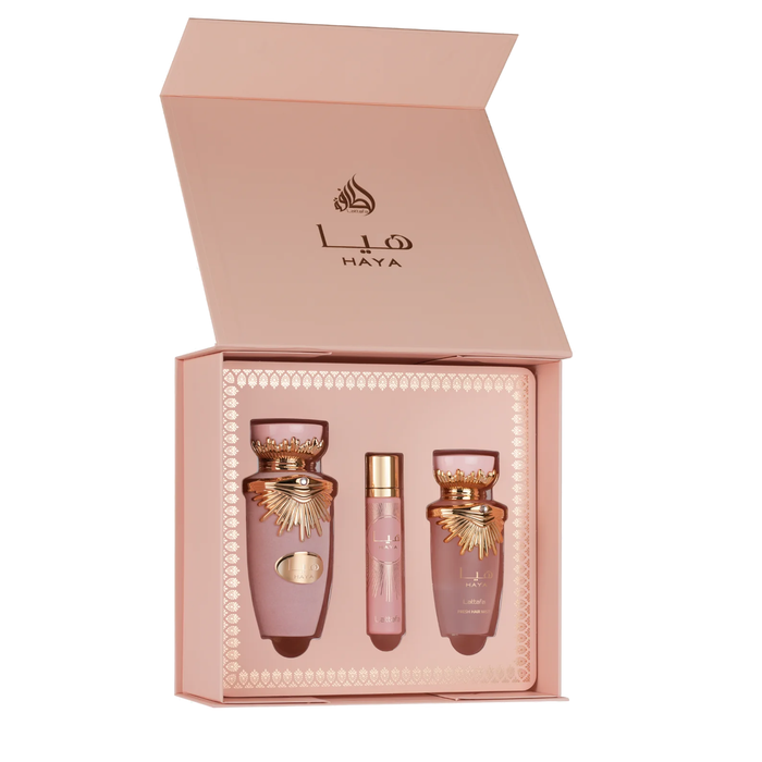 Haya by Lattafa 100ml EDP 3 Piece Gift Set — Perfume NZ