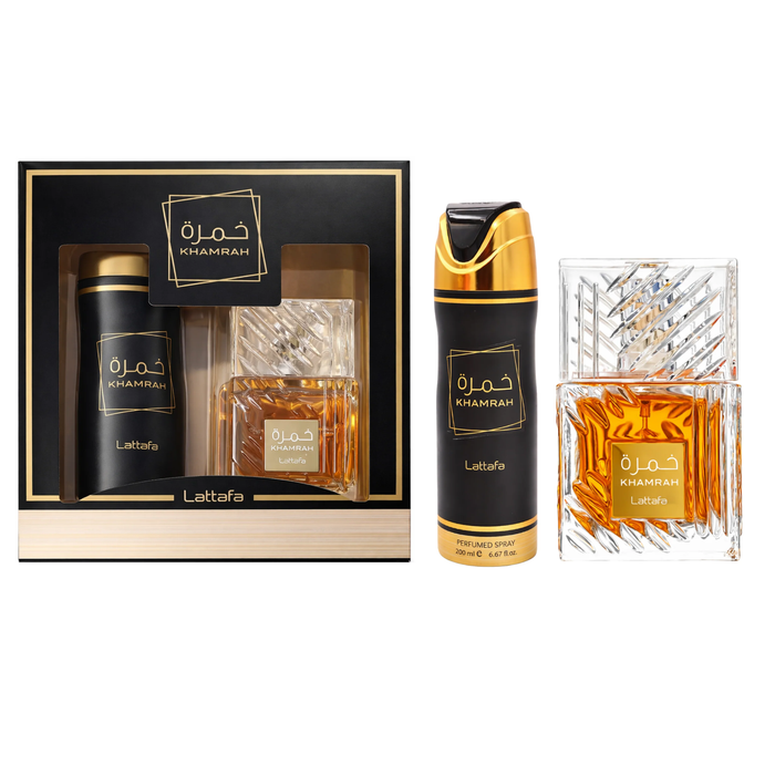Khamrah by Lattafa 100ml EDP 2 Piece Gift Set — Perfume NZ