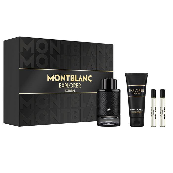 Explorer Extreme by Mont Blanc 100ml Parfum 4 Piece Gift Set