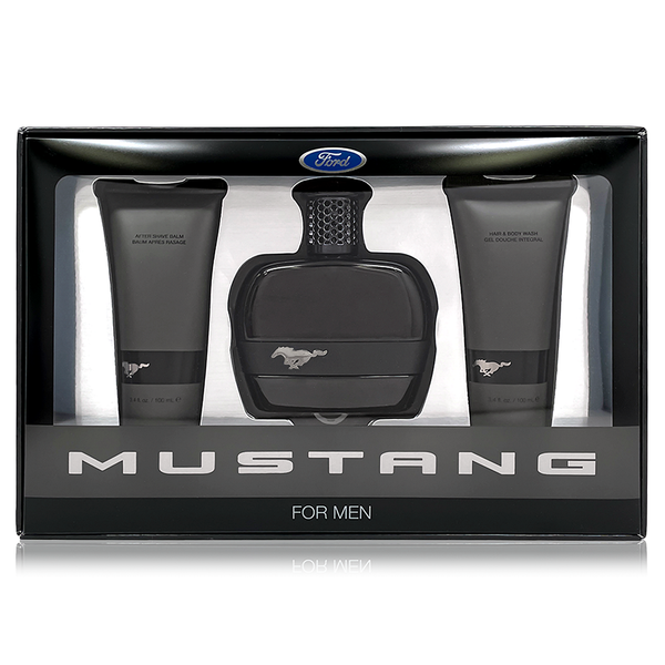 Mustang Black by Ford 100ml EDT 3 Piece Gift Set