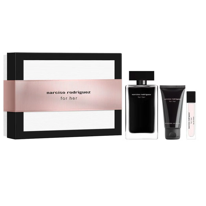 Narciso Rodriguez For Her 100ml EDT 3 Piece Gift Set — Perfume NZ