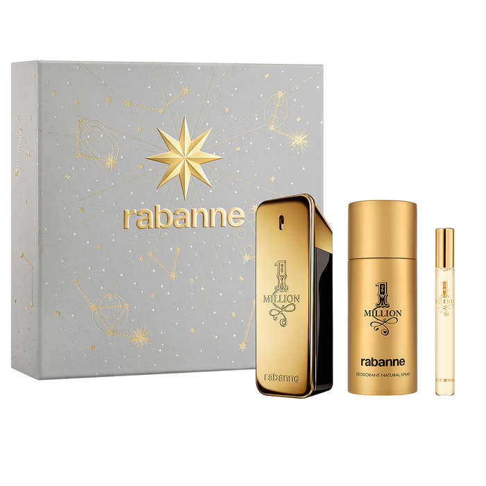 One Million by Paco Rabanne 100ml EDT 3 Piece Gift Set