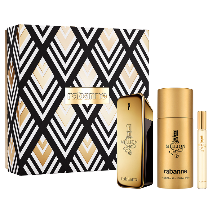 One Million by Paco Rabanne 100ml EDT 3 Piece Gift Set