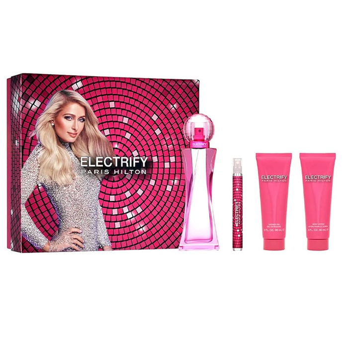 Electrify by Paris Hilton 100ml EDP 4 Piece Gift Set