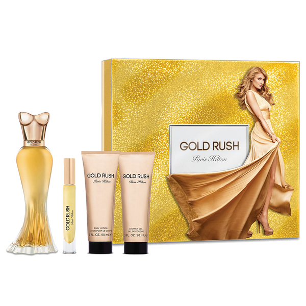 Gold Rush by Paris Hilton 100ml EDP 4 Piece Gift Set