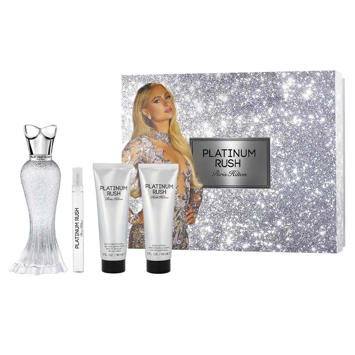 Platinum Rush by Paris Hilton 100ml EDP 4 Piece Gift Set