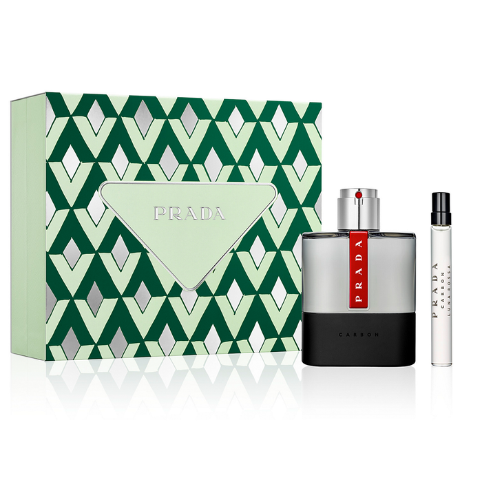 Luna Rossa Carbon by Prada 100ml EDT 2 Piece Gift Set