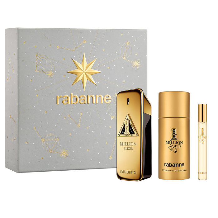 One Million Elixir by Paco Rabanne 100ml Parfum 3pc Gift Set