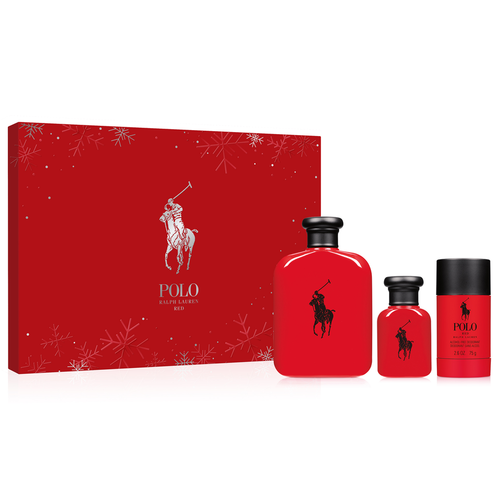 Polo Red by Ralph Lauren 125ml EDT 3 Piece Gift Set Perfume NZ